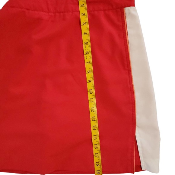 EUC Izod Skort Golf‎ Size 12 Womans Pockets Outdoors Athleisure Red Orange White - Picture 6 of 12